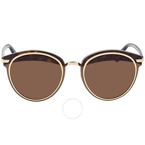 Dior Offset Brown Oval Ladies Sunglasses DIOROFFSET1 